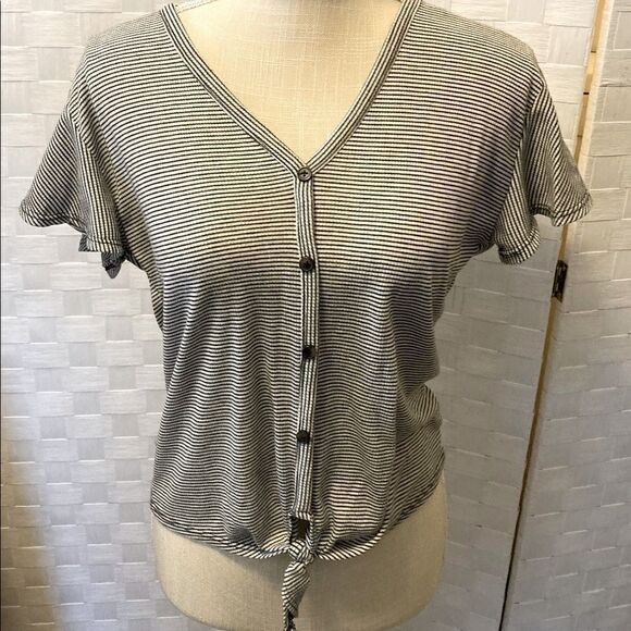 Navy & White striped top small - Picture 4 of 5